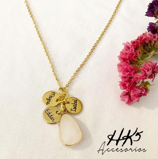 Collar de Gota con Plaquitas Personalizadas