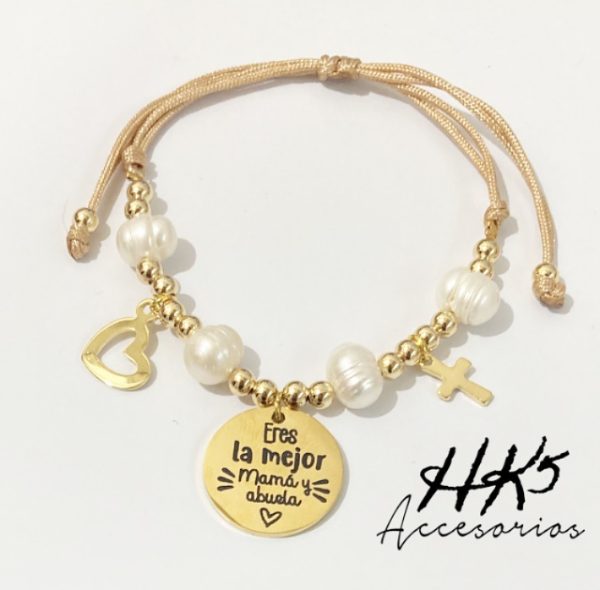 Pulsera de perla y dijes - Image 3