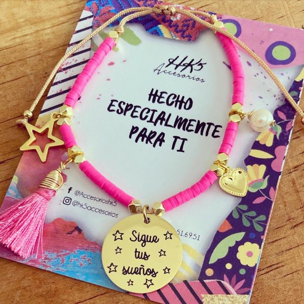 Pulsera de Pucas  Con Placa Circular personalizada - Image 8