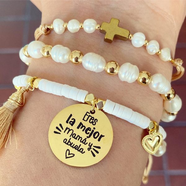 Pulsera de Pucas  Con Placa Circular personalizada - Image 10