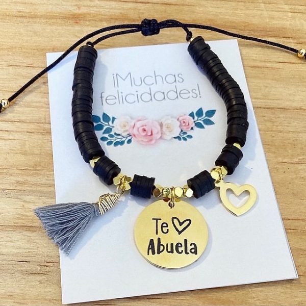 Pulsera de Pucas  Con Placa Circular personalizada - Image 6