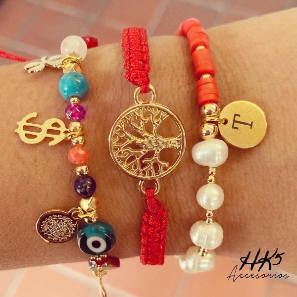 Pulsera Perla pucas con placa mini personalizada - Image 9