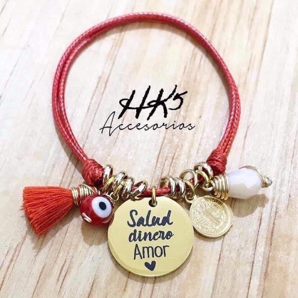 Pulseras Dijes y Placa personalizada