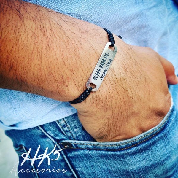 Pulsera placa grande Hilo