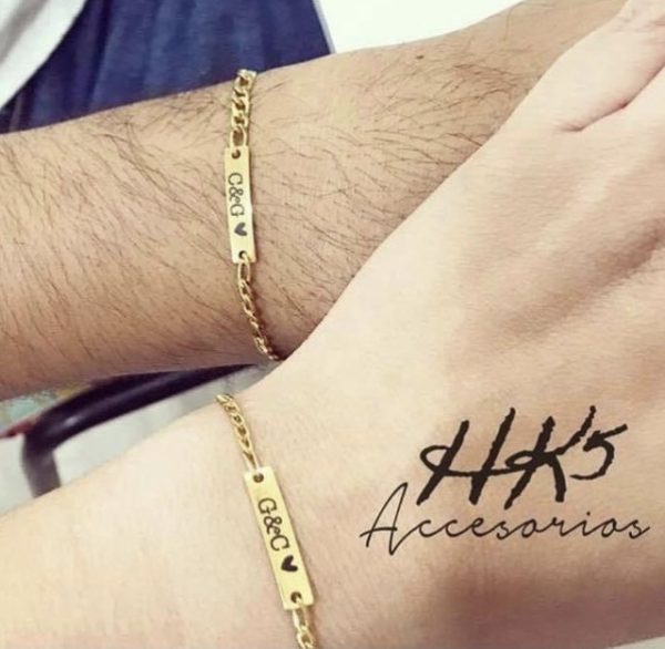 Par de Pulseras Tipo Escalava chicas Personalizadas