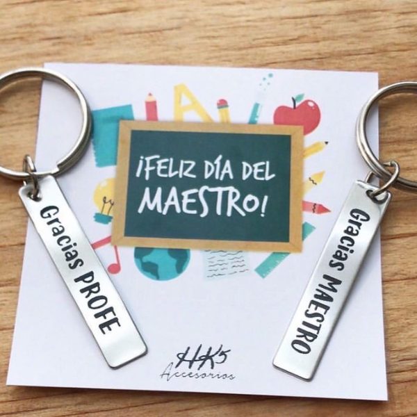 LLavero sencillo personalizado para maestro