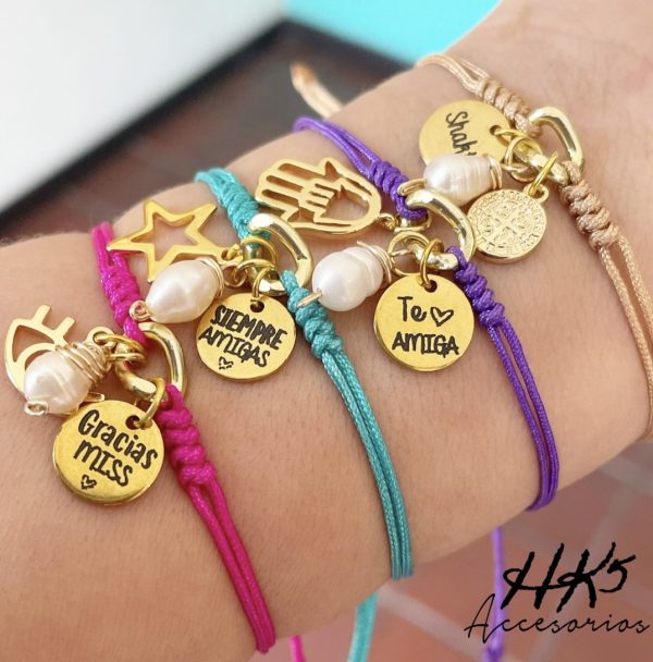 Pulsera Hilo dijes Personalizada