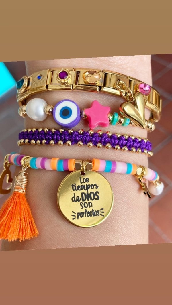 Pulsera de Pucas  Con Placa Circular personalizada - Image 9