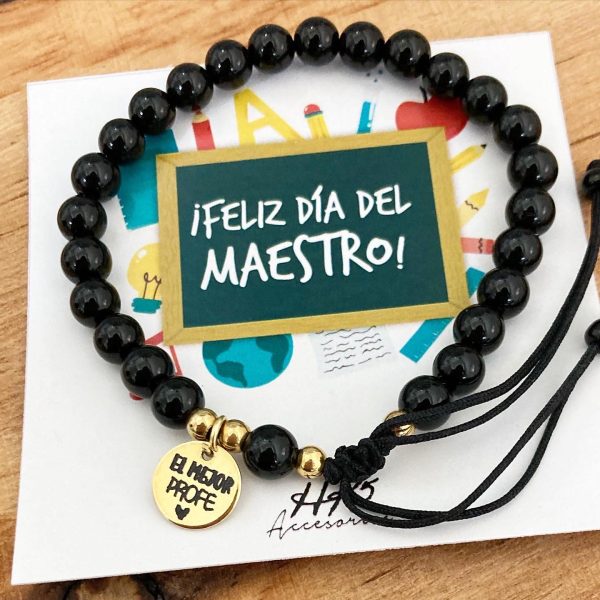 Pulsera Piedra natural con placa