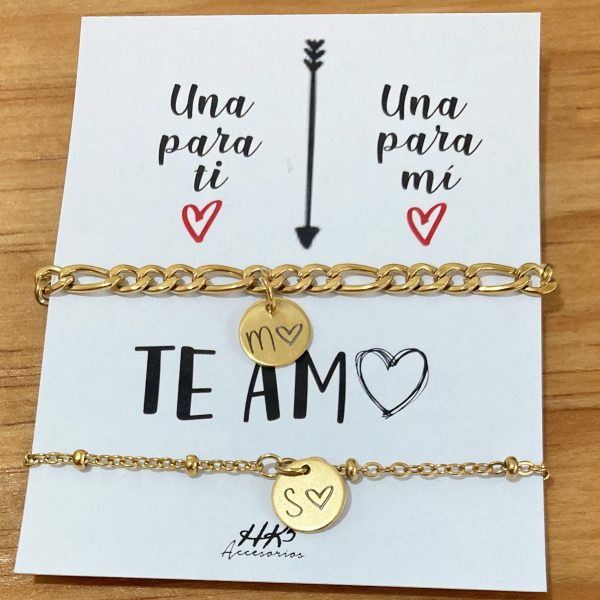 Par de Pulseras doradas minis